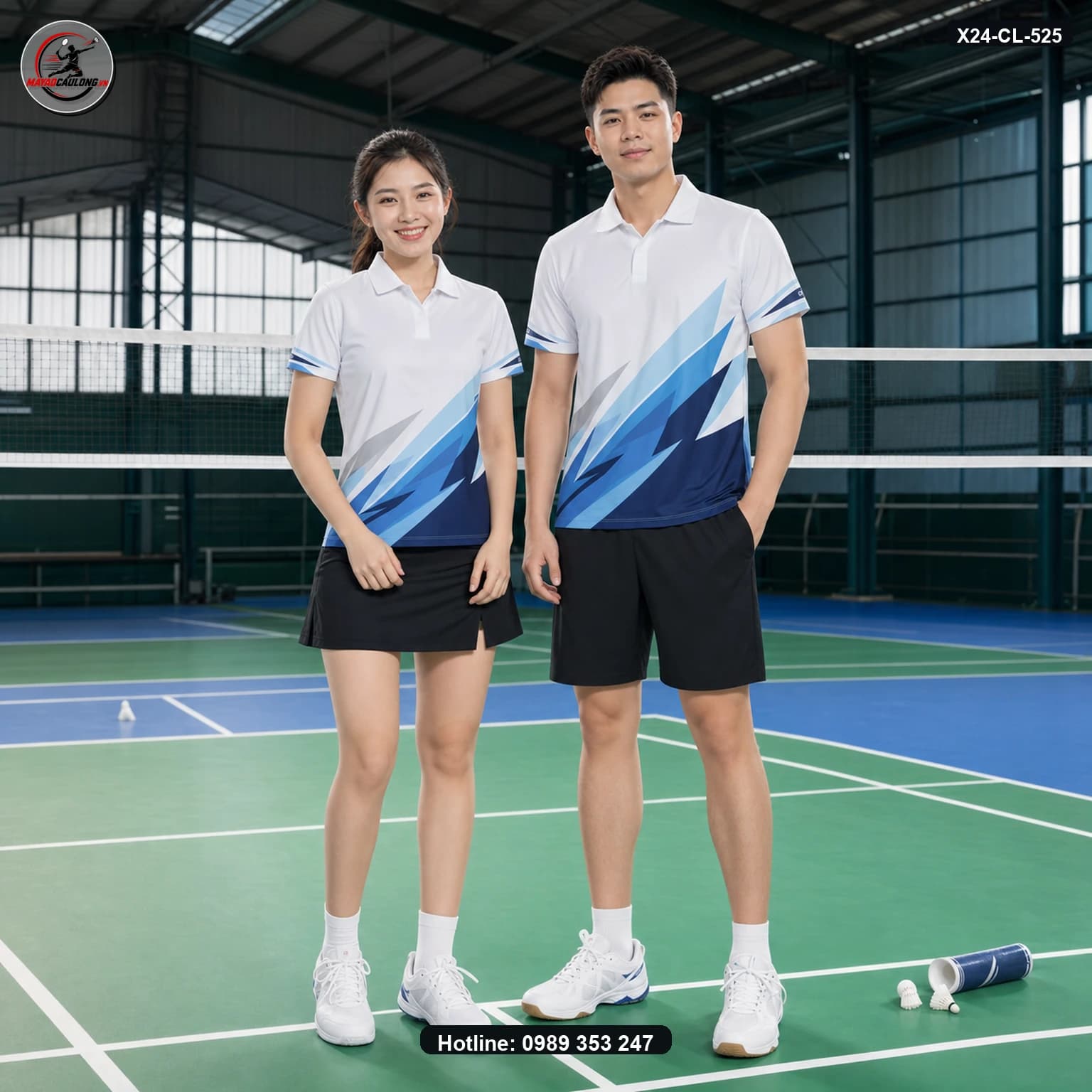 Áo cầu lông X24-CL-525 ảnh có cổ sạch không lớp phủ