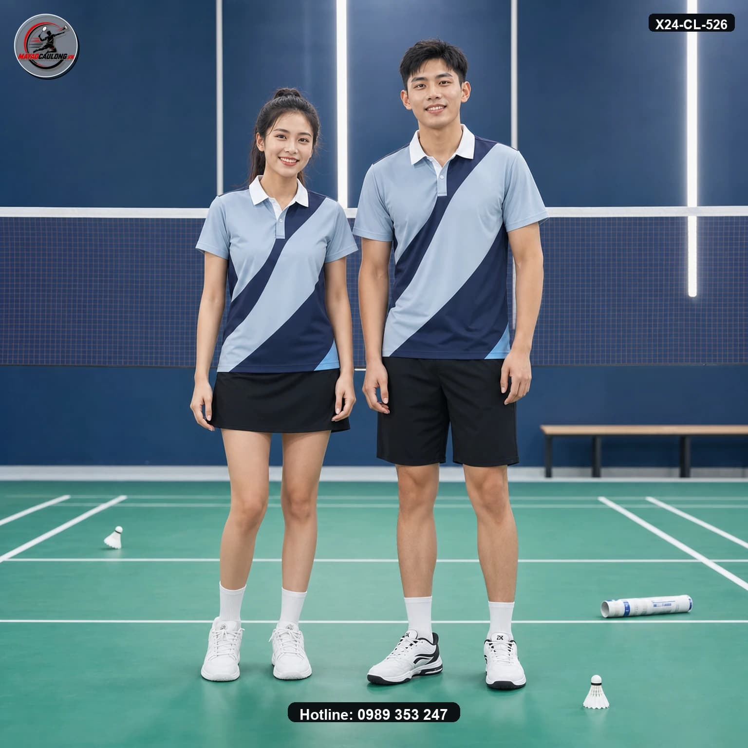Áo cầu lông X24-CL-526 ảnh có cổ sạch không lớp phủ