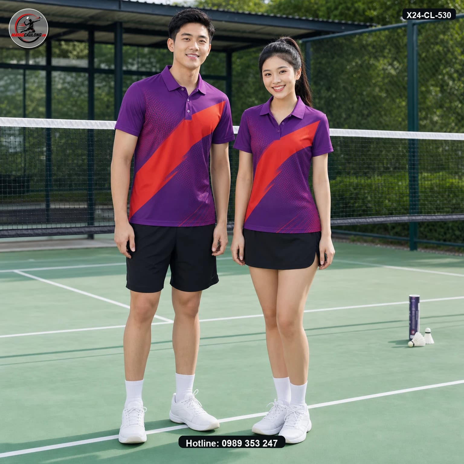 Áo cầu lông X24-CL-530 ảnh có cổ sạch không lớp phủ