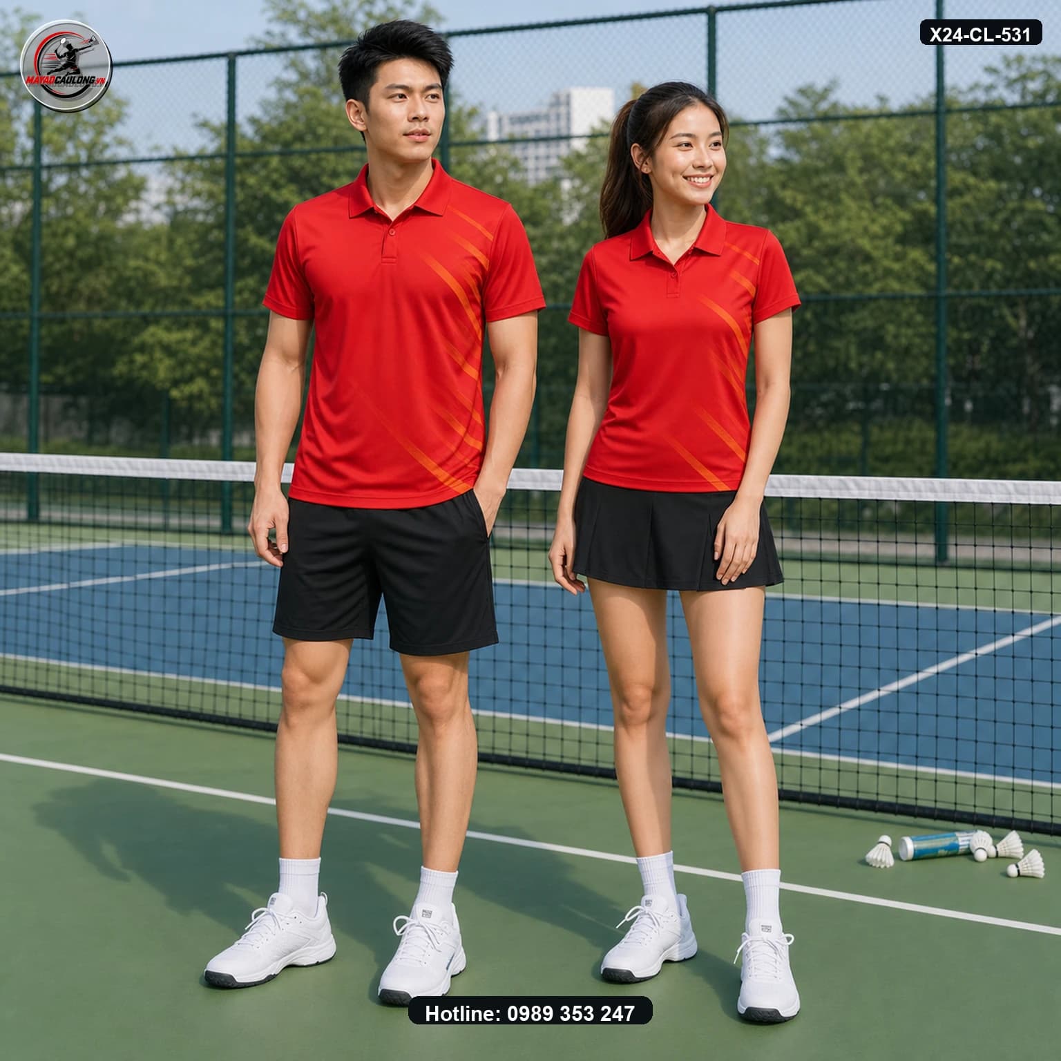 Áo cầu lông X24-CL-531 ảnh có cổ sạch không lớp phủ