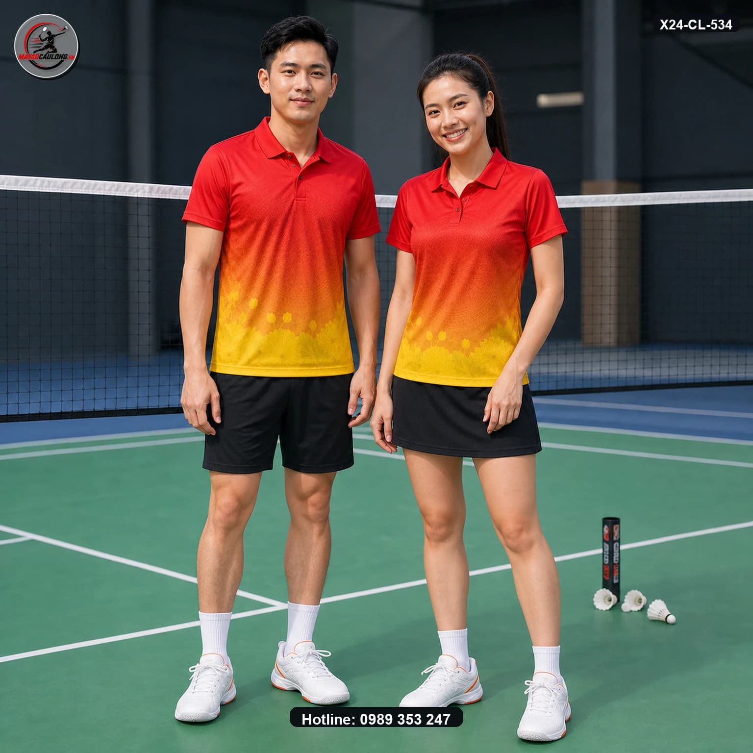 Áo cầu lông X24-CL-534 ảnh có cổ sạch không lớp phủ