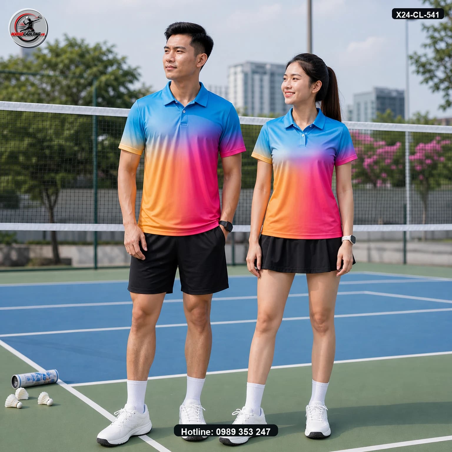 Áo cầu lông X24-CL-541 ảnh có cổ sạch không lớp phủ