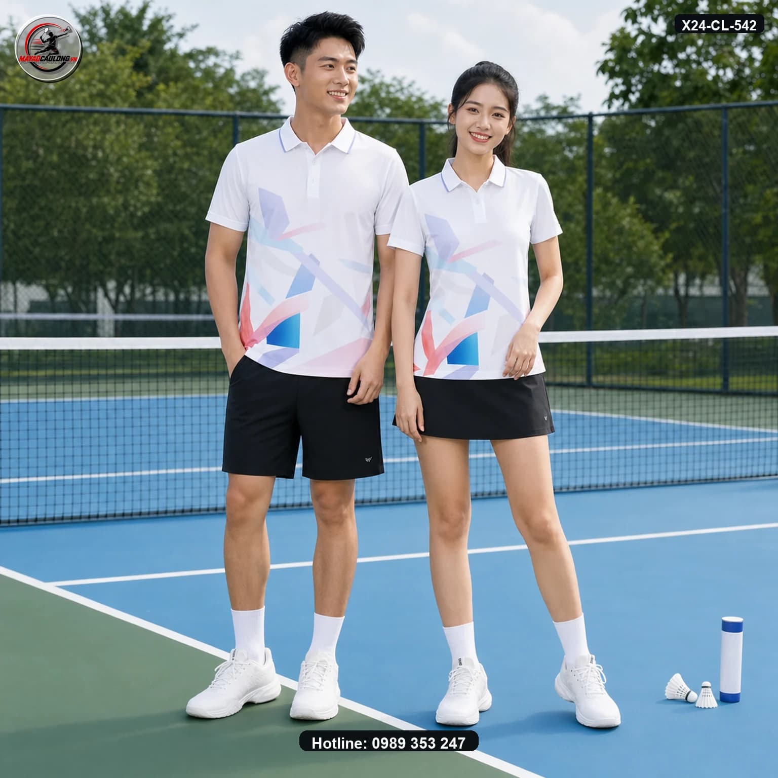 Áo cầu lông X24-CL-542 ảnh có cổ sạch không lớp phủ