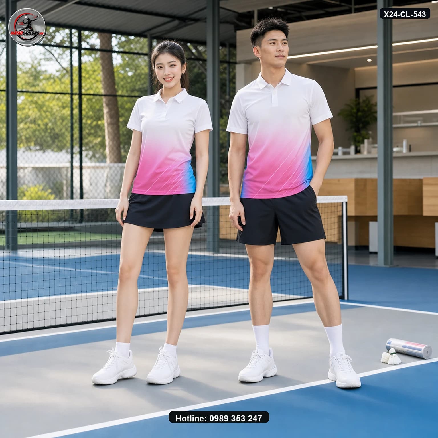 Áo cầu lông X24-CL-543 ảnh có cổ sạch không lớp phủ