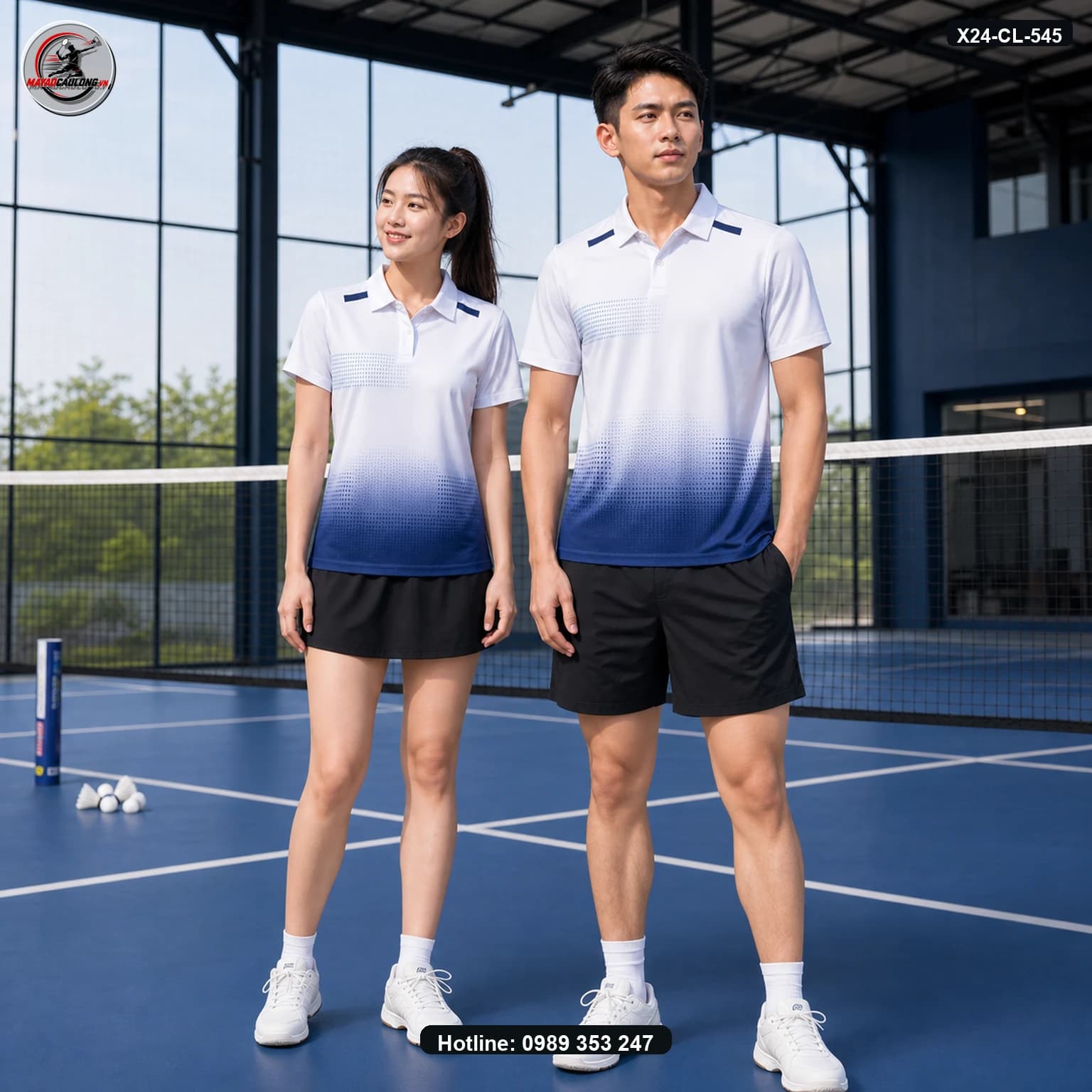 Áo cầu lông X24-CL-545 ảnh có cổ sạch không lớp phủ