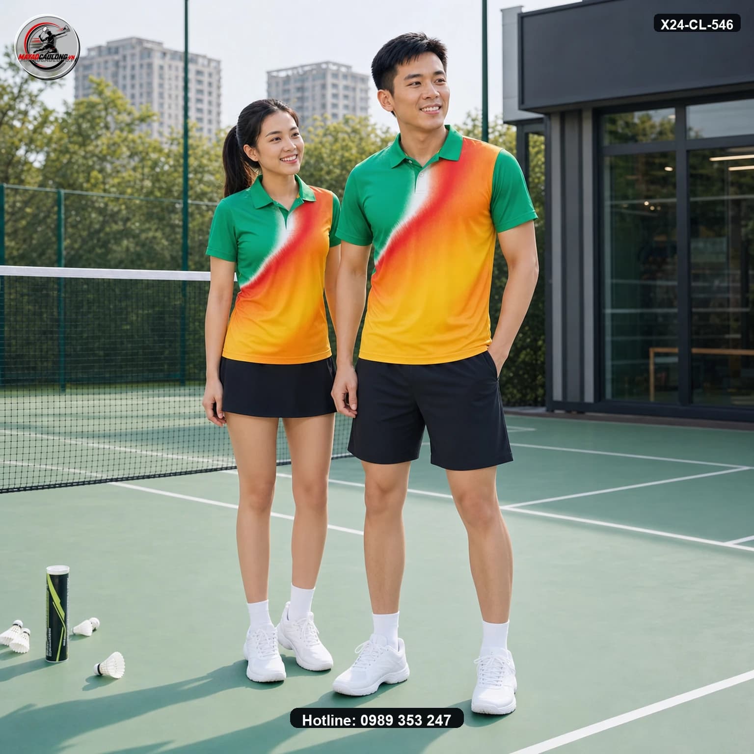Áo cầu lông X24-CL-546 ảnh có cổ sạch không lớp phủ