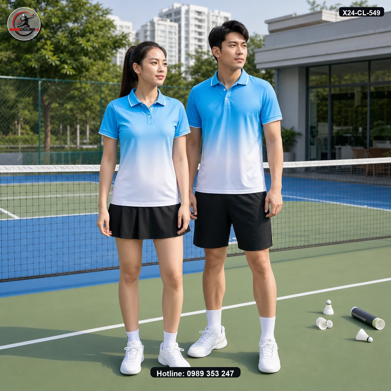 Áo cầu lông X24-CL-549 ảnh có cổ sạch không lớp phủ