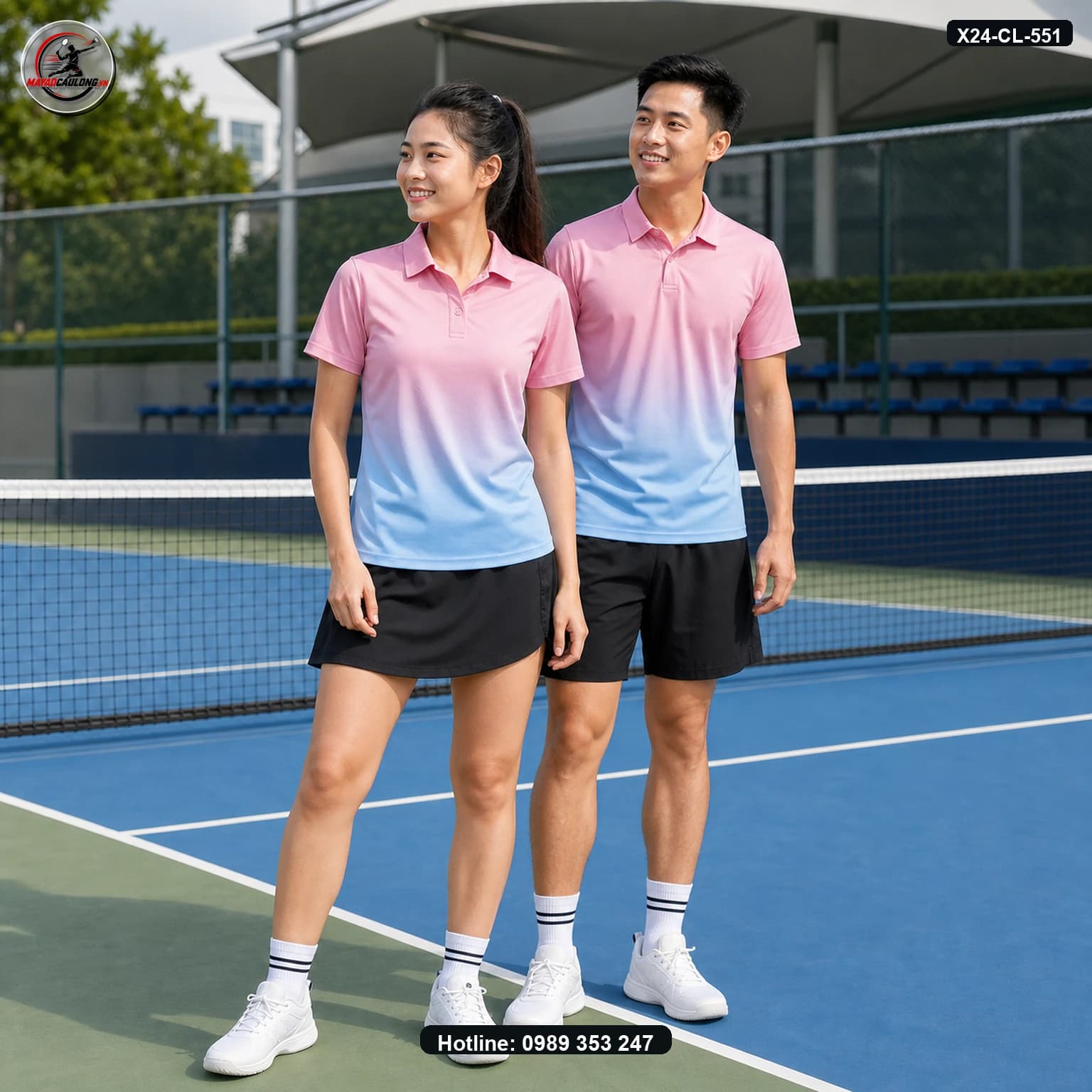 Áo cầu lông X24-CL-551 ảnh có cổ sạch không lớp phủ