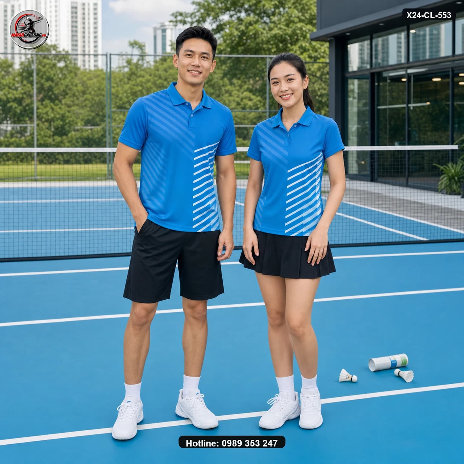 Áo cầu lông X24-CL-553 ảnh có cổ sạch không lớp phủ