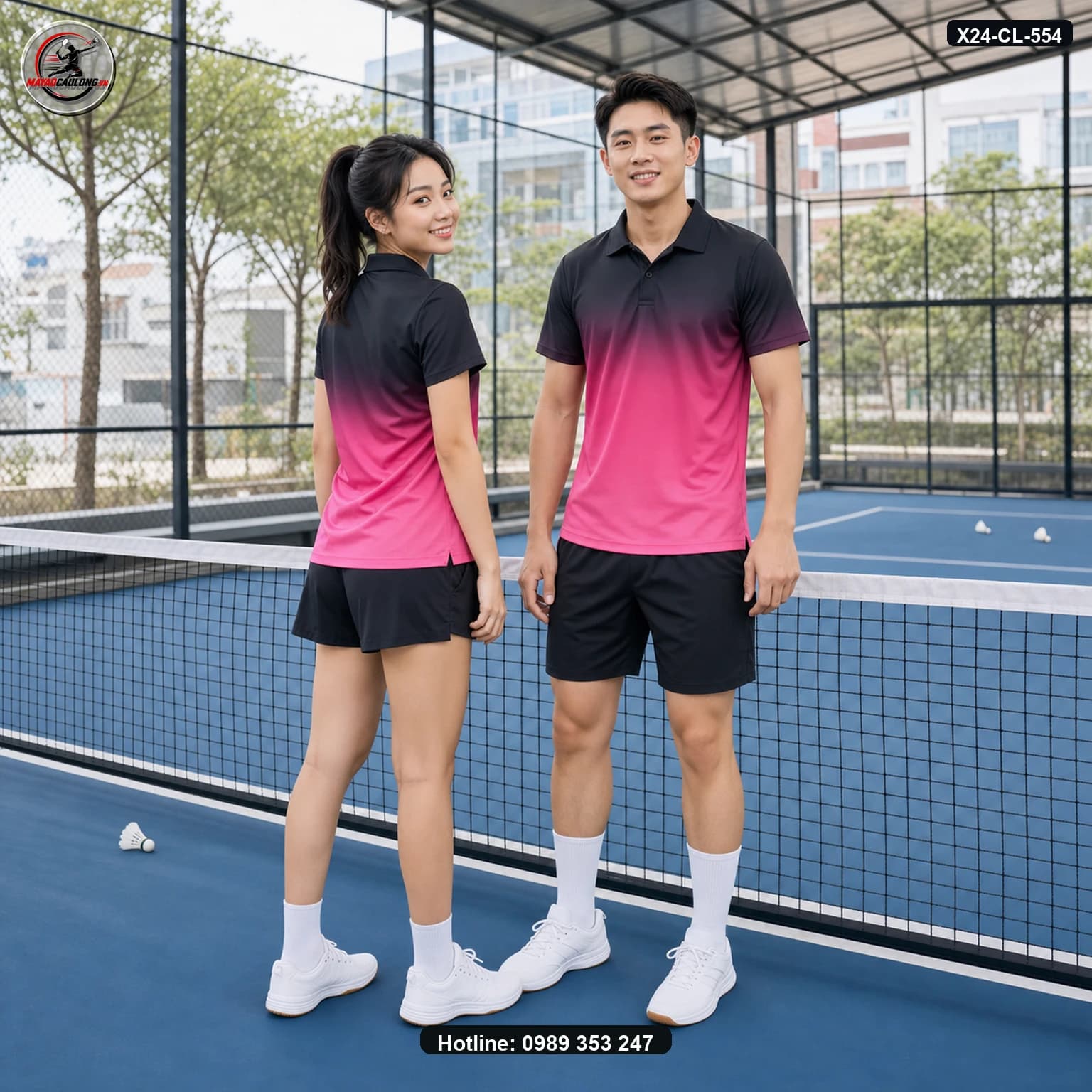 Áo cầu lông X24-CL-554 ảnh có cổ sạch không lớp phủ