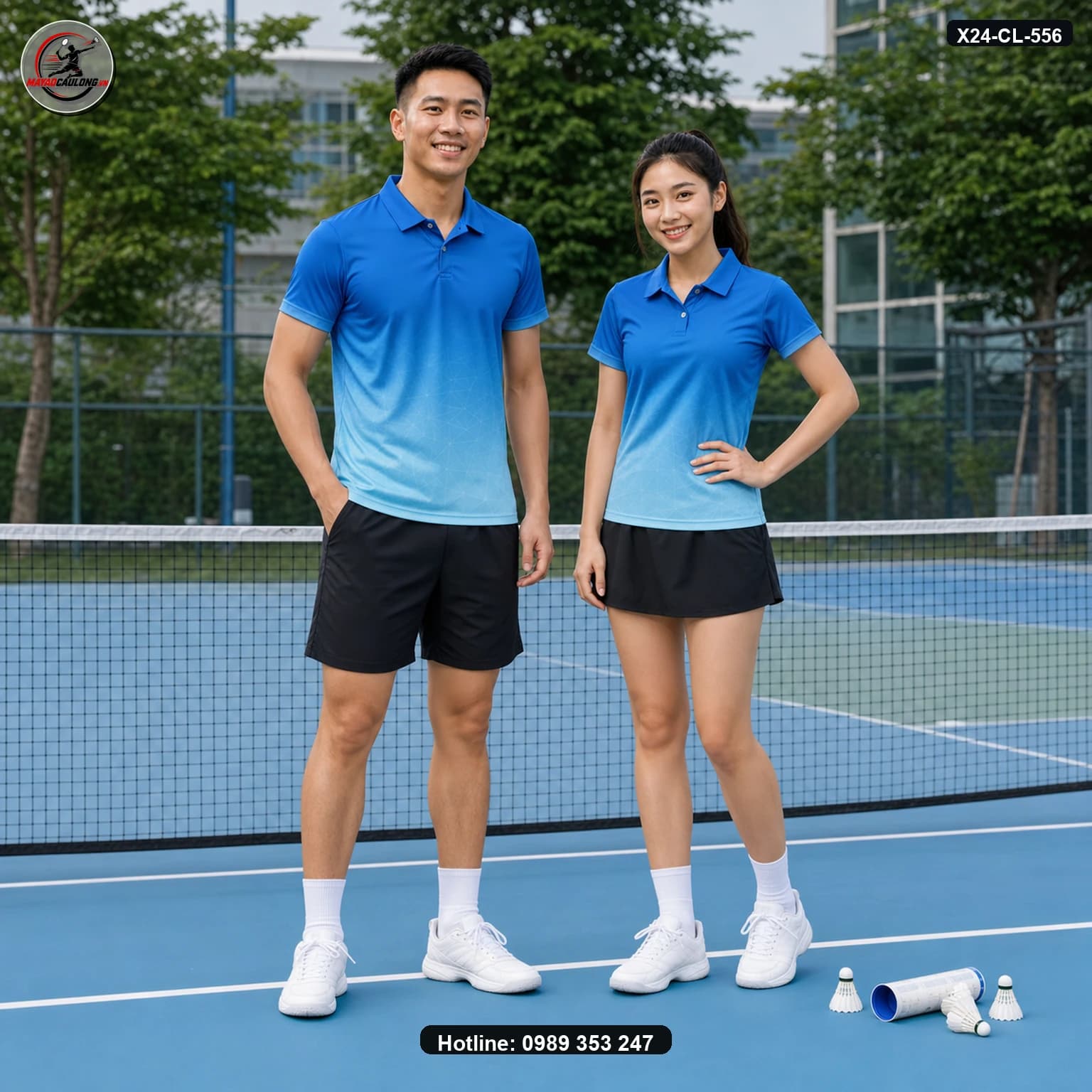 Áo cầu lông X24-CL-556 ảnh có cổ sạch không lớp phủ