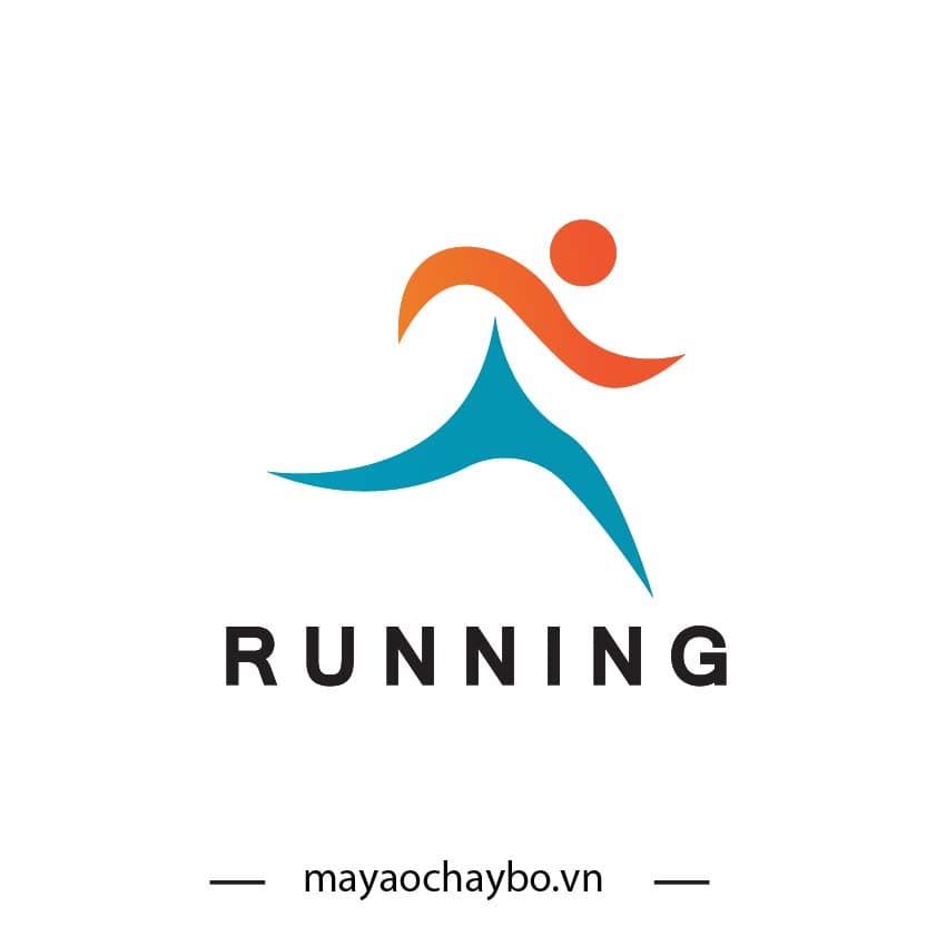 Logo chạy bộ nhóm – Logo Đội Chạy Cá Tính với sắc cam xanh nổi bật