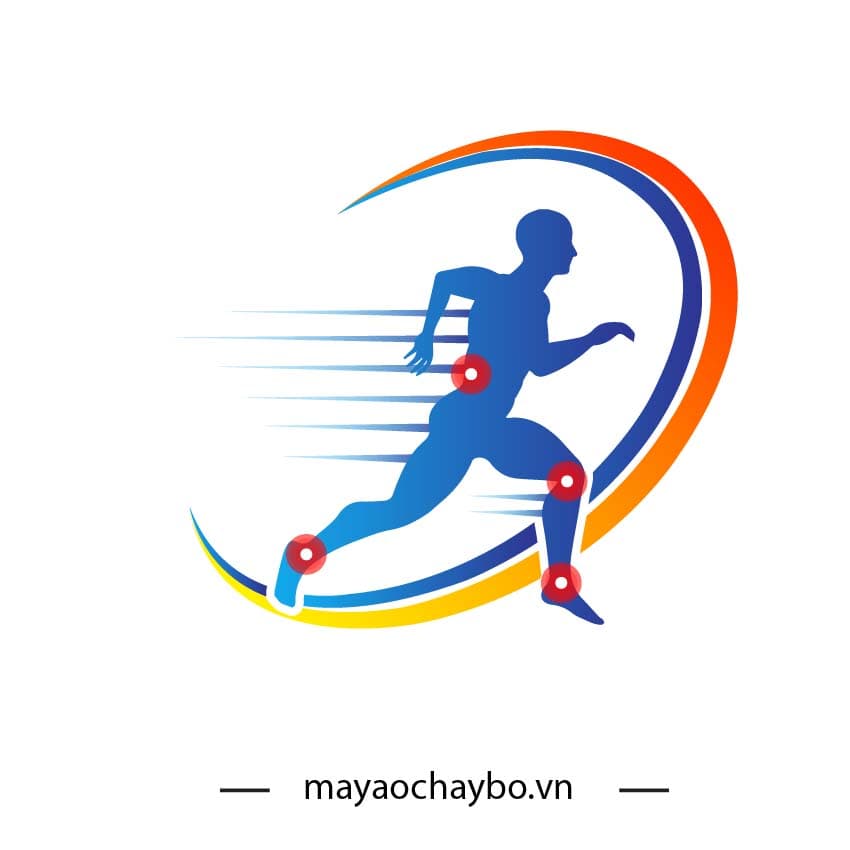 Logo chạy bộ cao cấp Xanh Dương Năng Động – Hỗ trợ khớp tối ưu