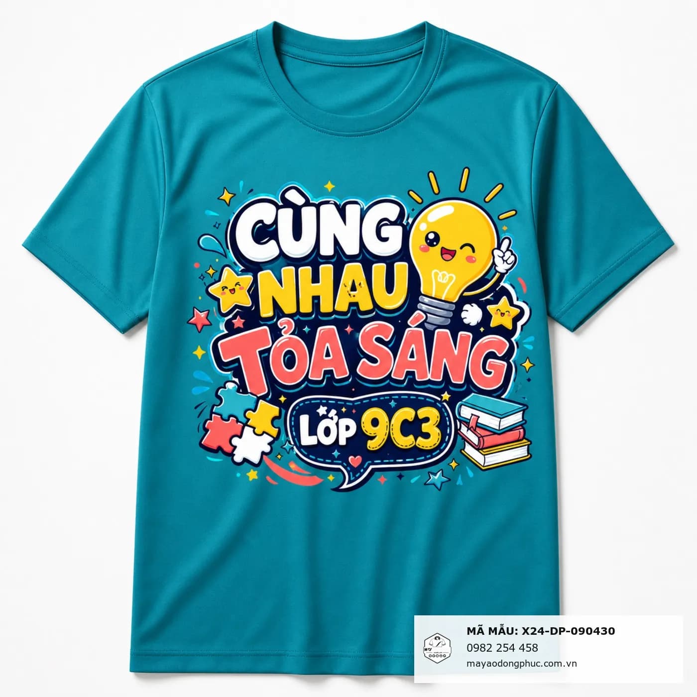 Áo lớp Cùng Nhau Tỏa Sáng 9C3 – Mã X24-DP-090430