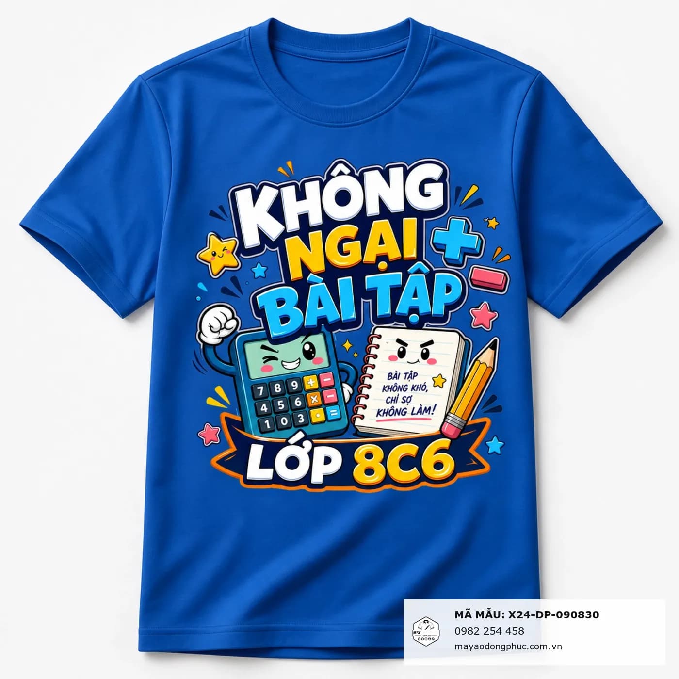 Áo lớp Không Ngại Bài Tập 8C6 – Mã X24-DP-090830