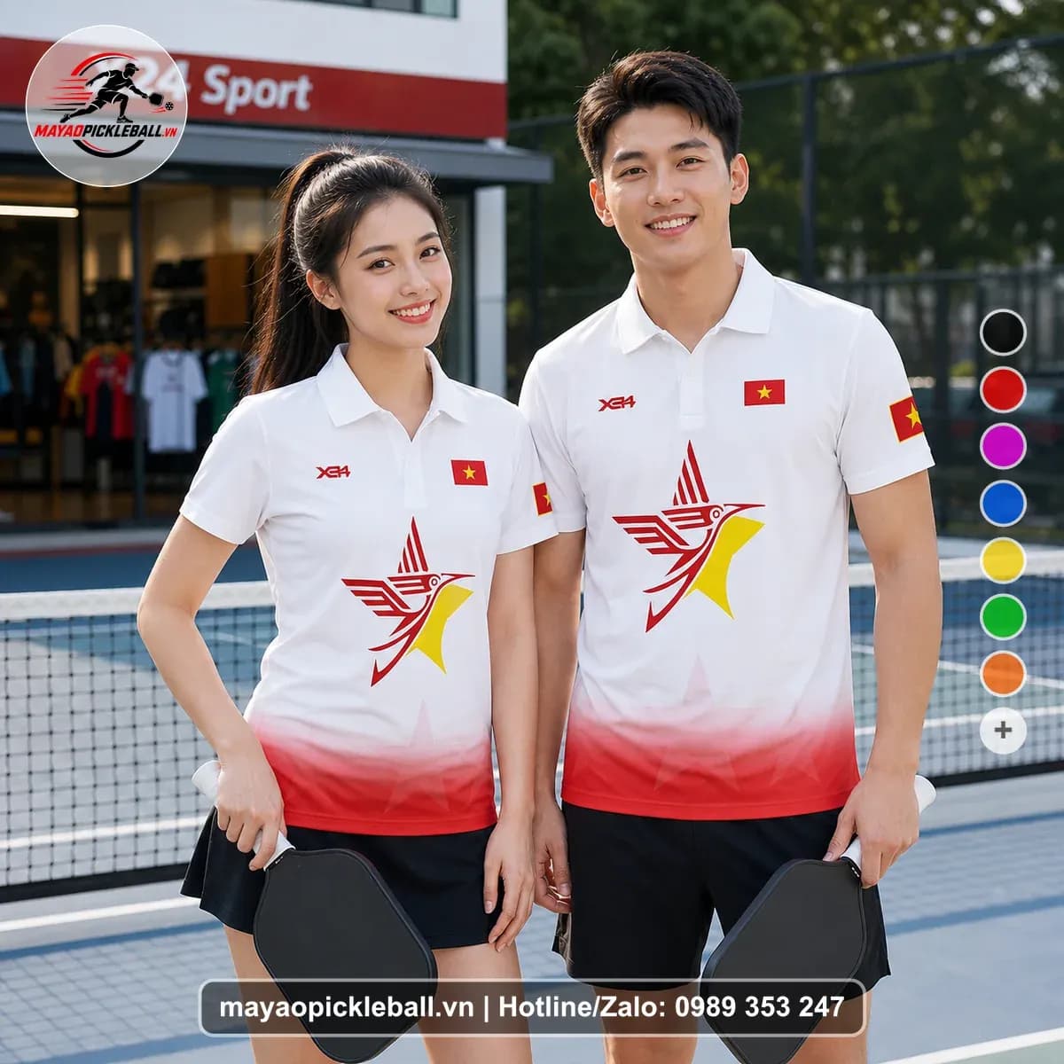 Bộ Quần Áo Pickleball X24-PB-465 Đỏ – Tuyển chọn X24Sport