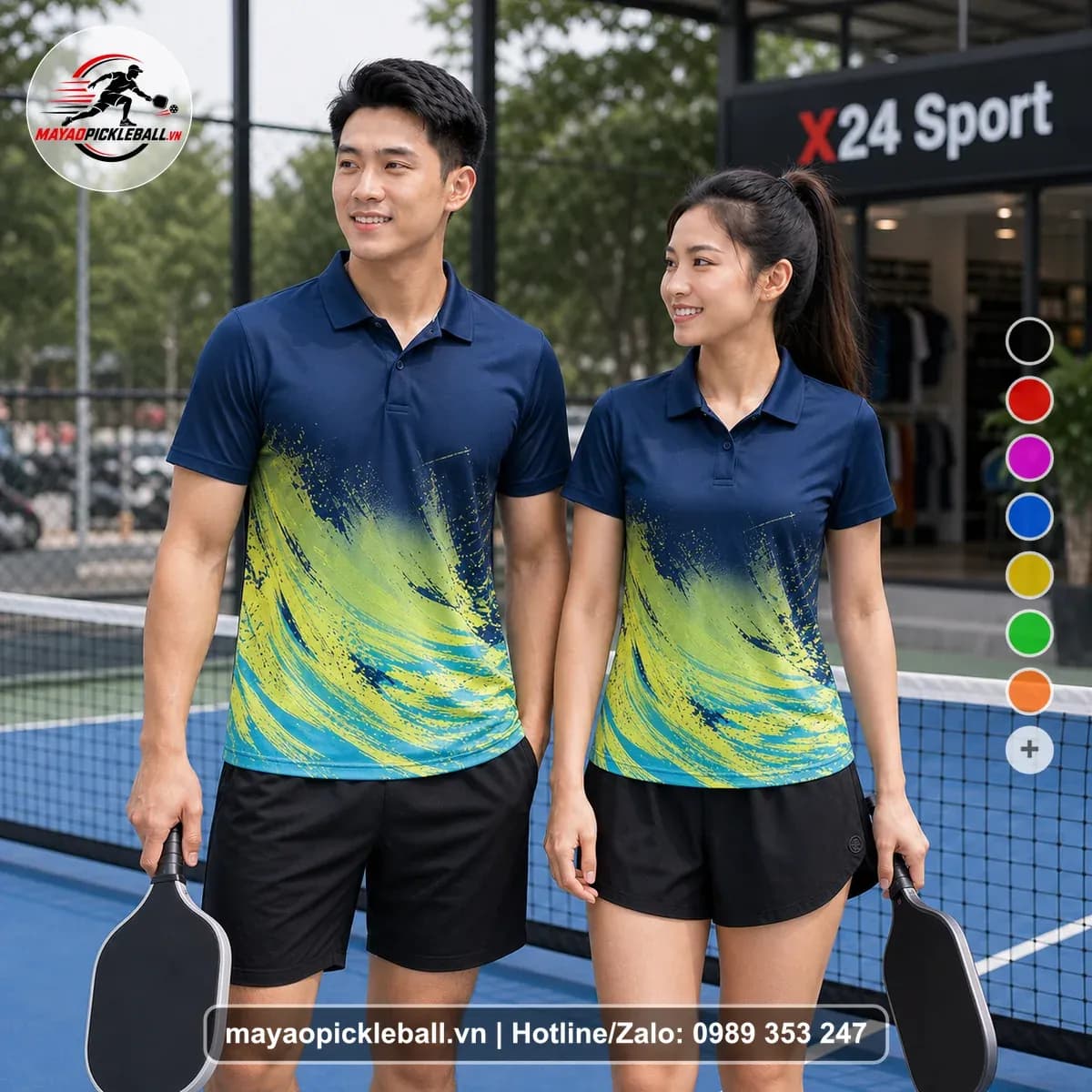 Bộ Quần Áo Pickleball X24-PB-061 Tím Năng Động