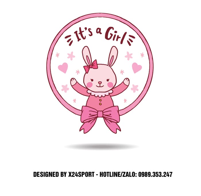 Logo In Áo Bóng Đá Đẹp Hình Thỏ Hồng