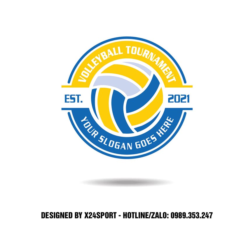 Logo Bóng Chuyền Màu Vàng Xanh – Thiết Kế Năng Động, Chuẩn Thể Thao