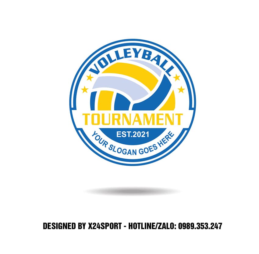 Logo Bóng Chuyền Màu Vàng – Volleyball Tournament Năng Động & Chuyên Nghiệp