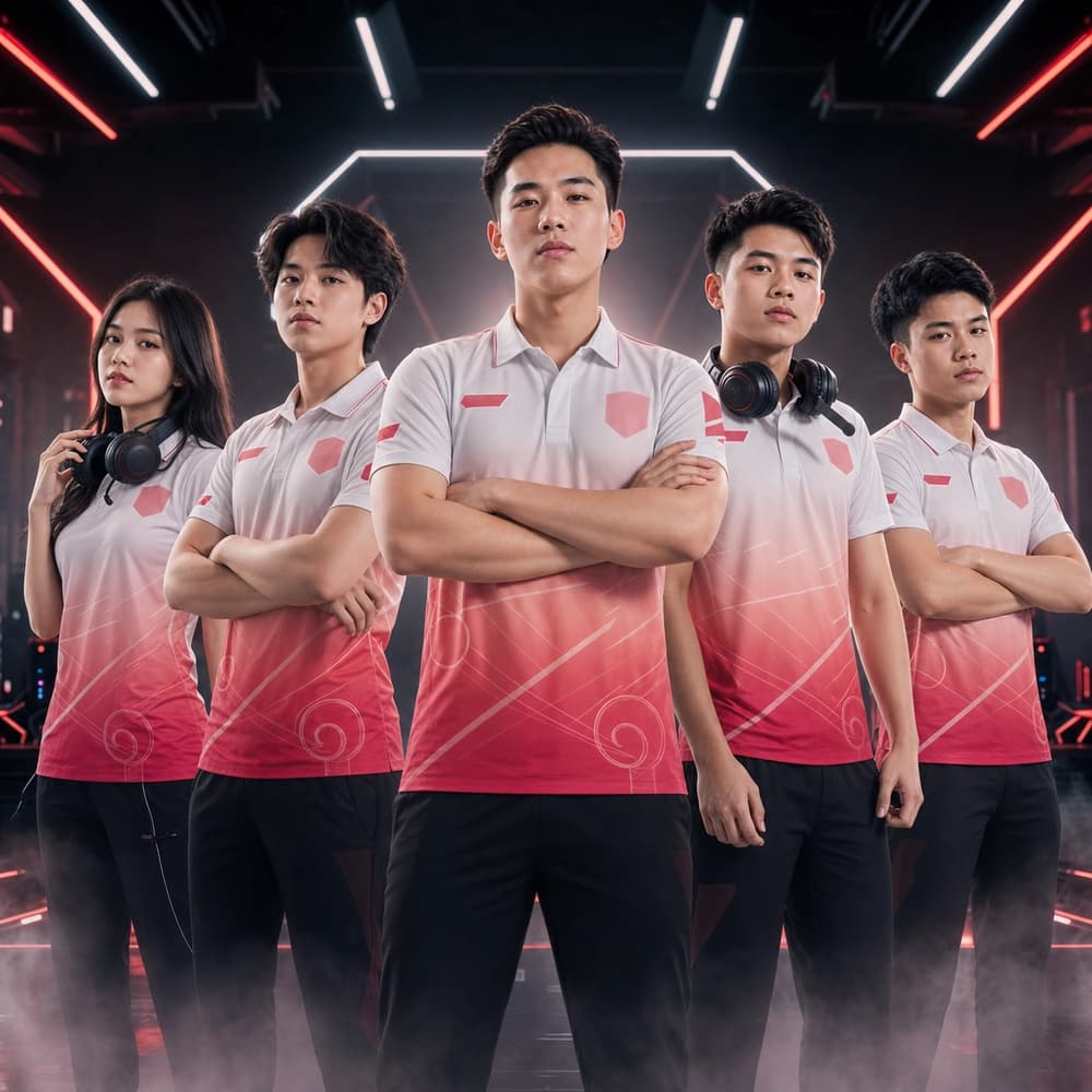 Áo thi đấu gaming X24-GM-509 Hồng Nhạt, Trắng, Hồng, Đỏ