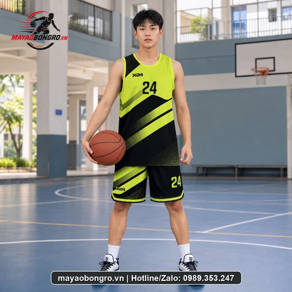 Mẫu bóng rổ Aeris Dạ Quang cho học sinh trung học phổ thông, người lớn.