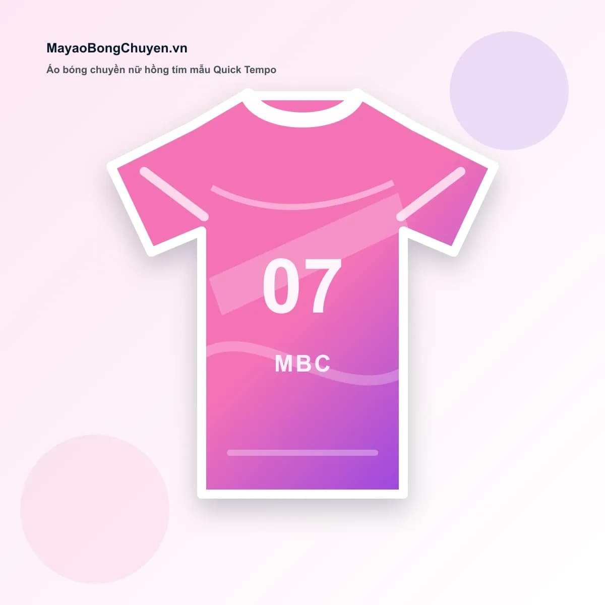 Áo bóng chuyền nữ hồng tím mẫu Quick Tempo – Mã MBC-SAMPLE-006