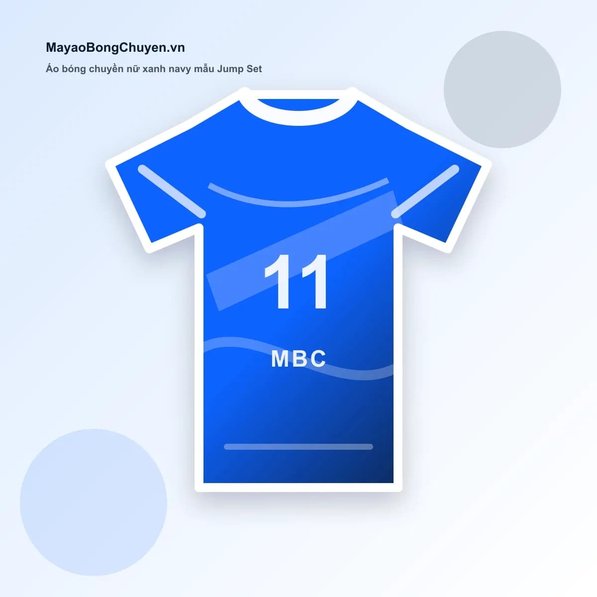 Áo bóng chuyền nữ xanh navy mẫu Jump Set – Mã MBC-SAMPLE-010