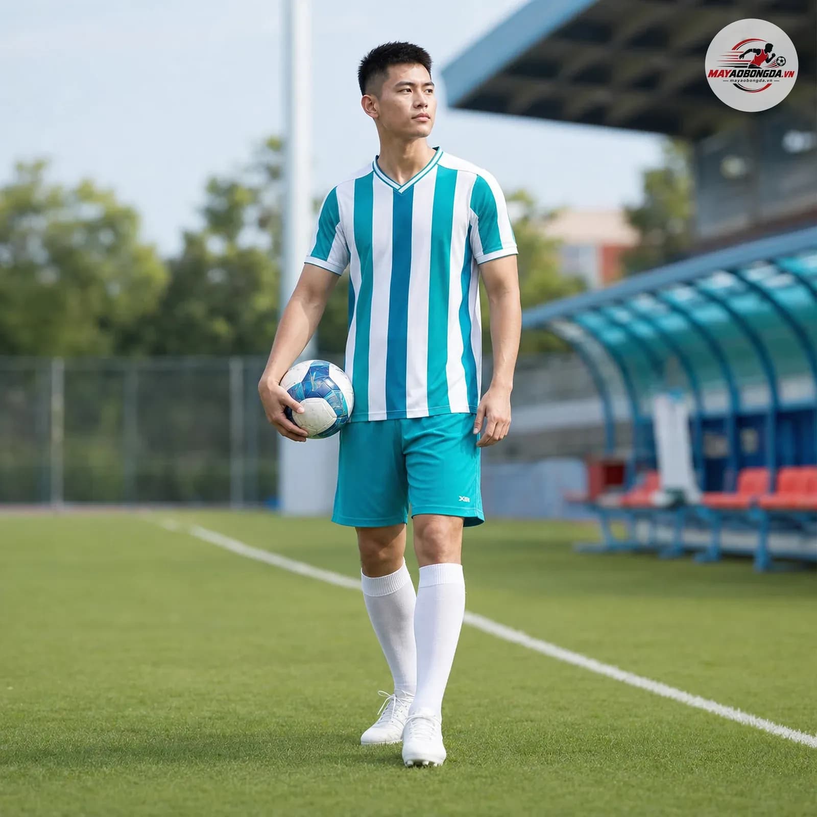 Bộ Đồ Thể Thao ZENTOR Màu Trắng Xanh Ngọc – Form Chuẩn, Vải Thoáng Mát – Mã X24-SRC-BD-3737