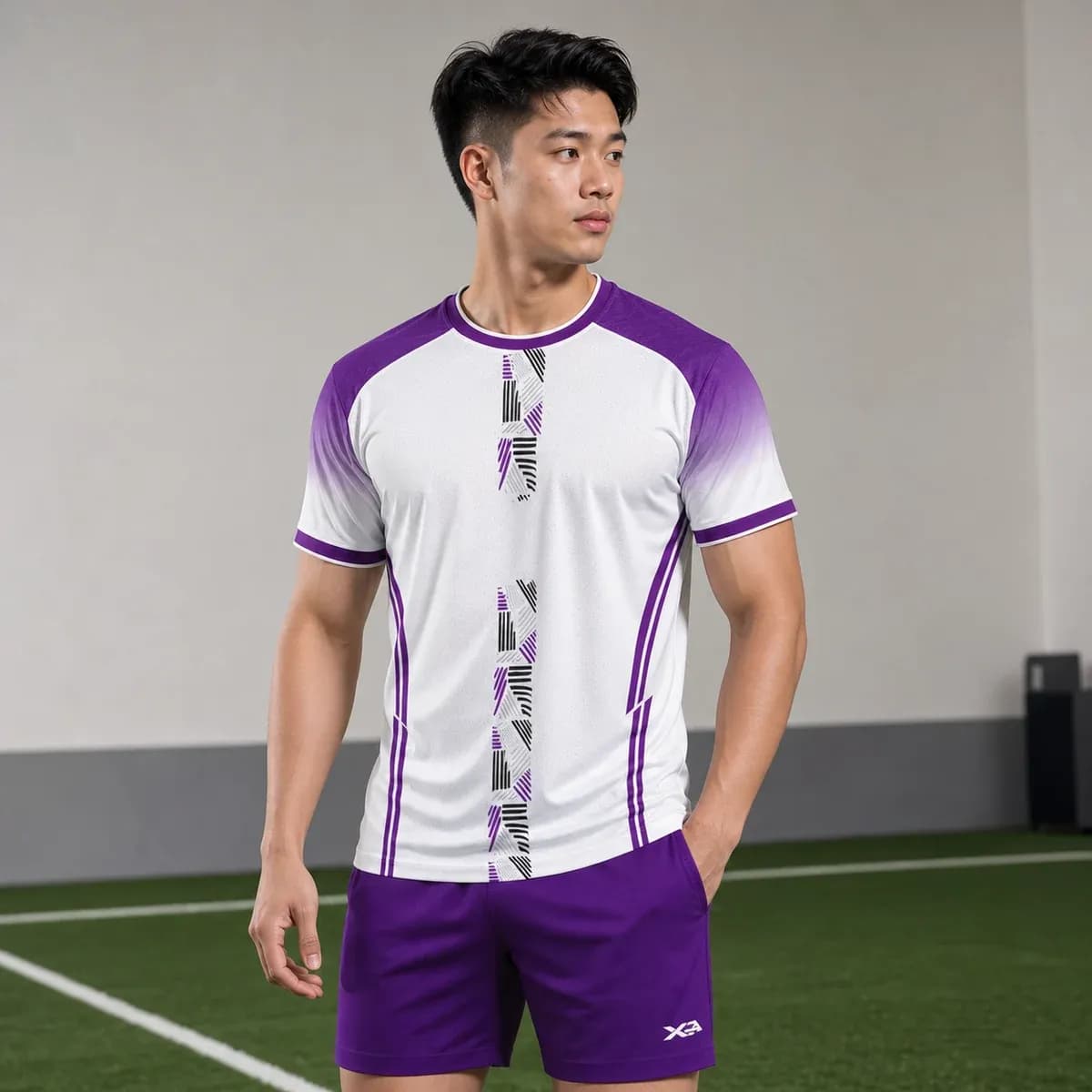 Quần Áo Bóng Đá Không Logo Màu Tím – Mã X24-SRC-BD-3687