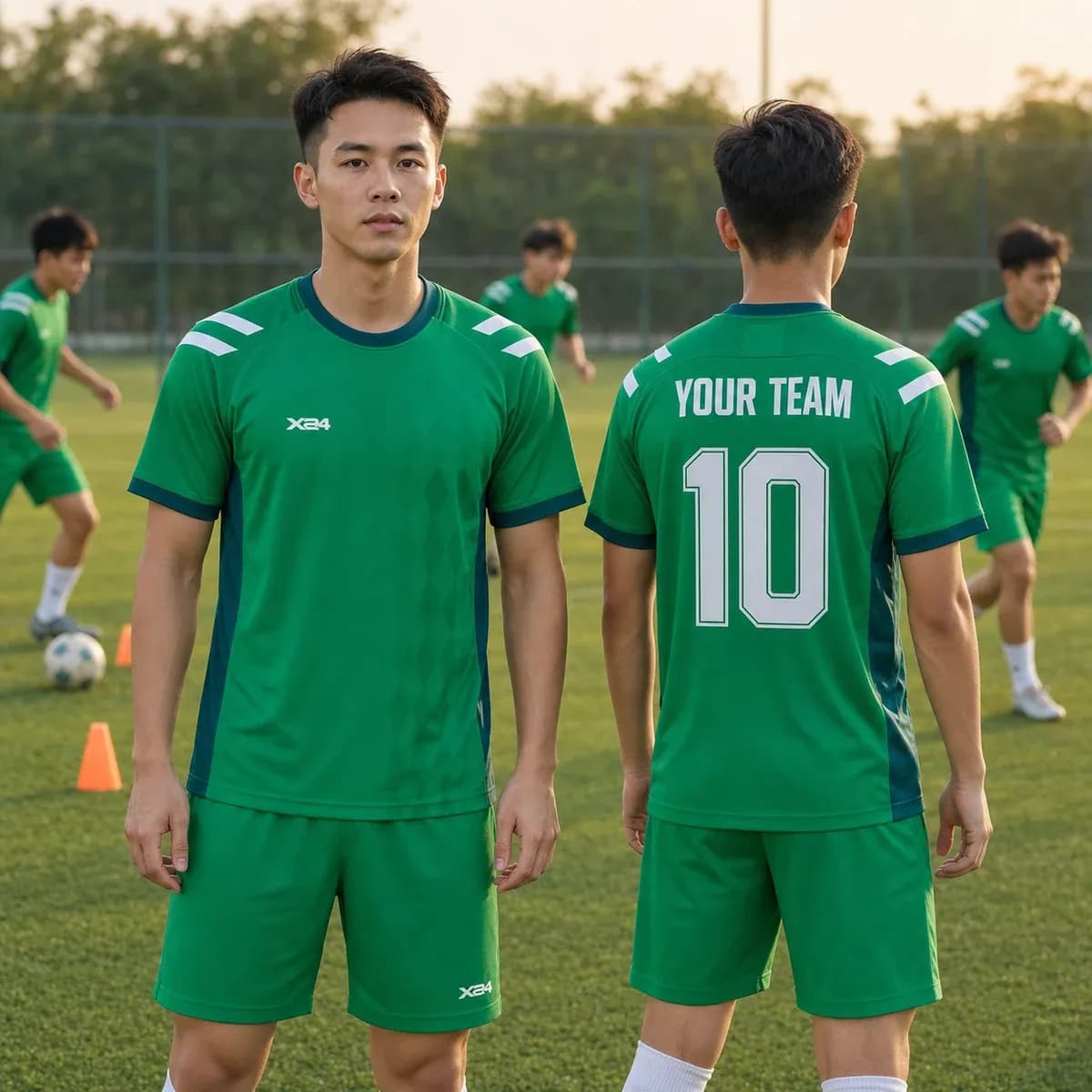 Áo Bóng Đá GRAVIX – Màu Xanh Két Năng Động – Mã X24-SRC-BD-3732