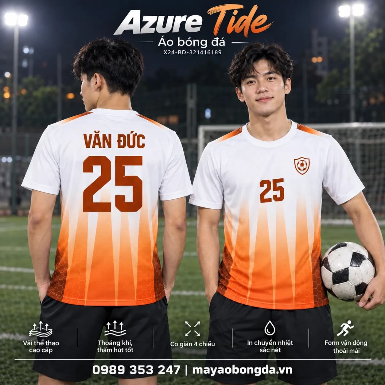 Áo bóng đá x24sport Azure Tide