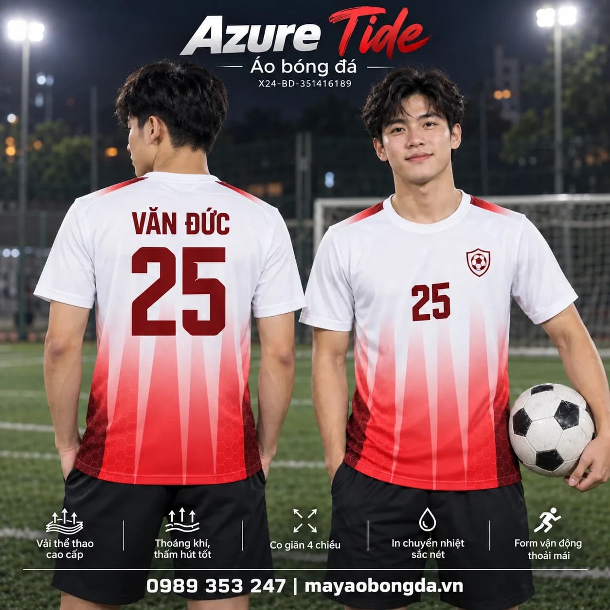 Áo bóng đá x24sport Azure Tide