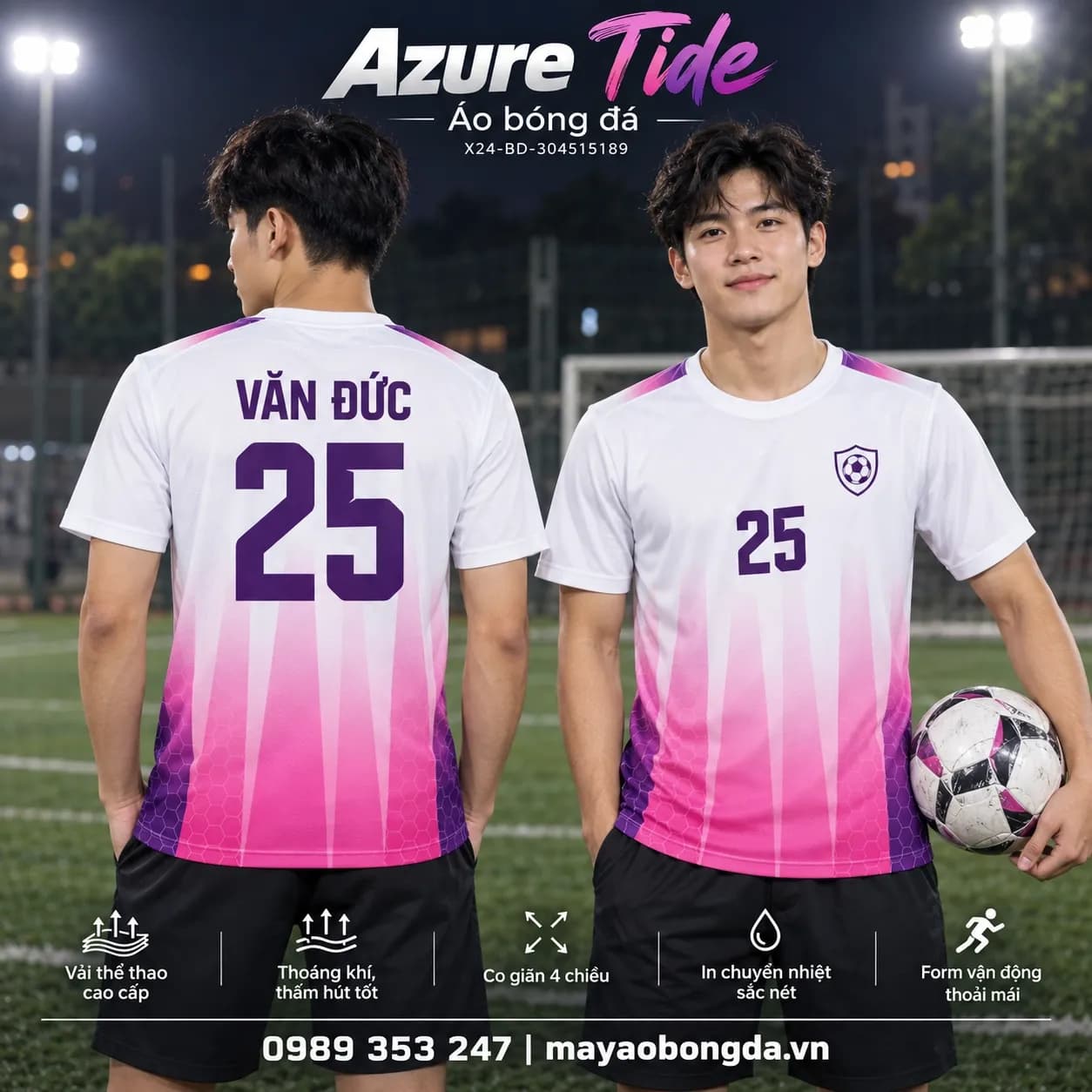 Áo bóng đá x24sport Azure Tide