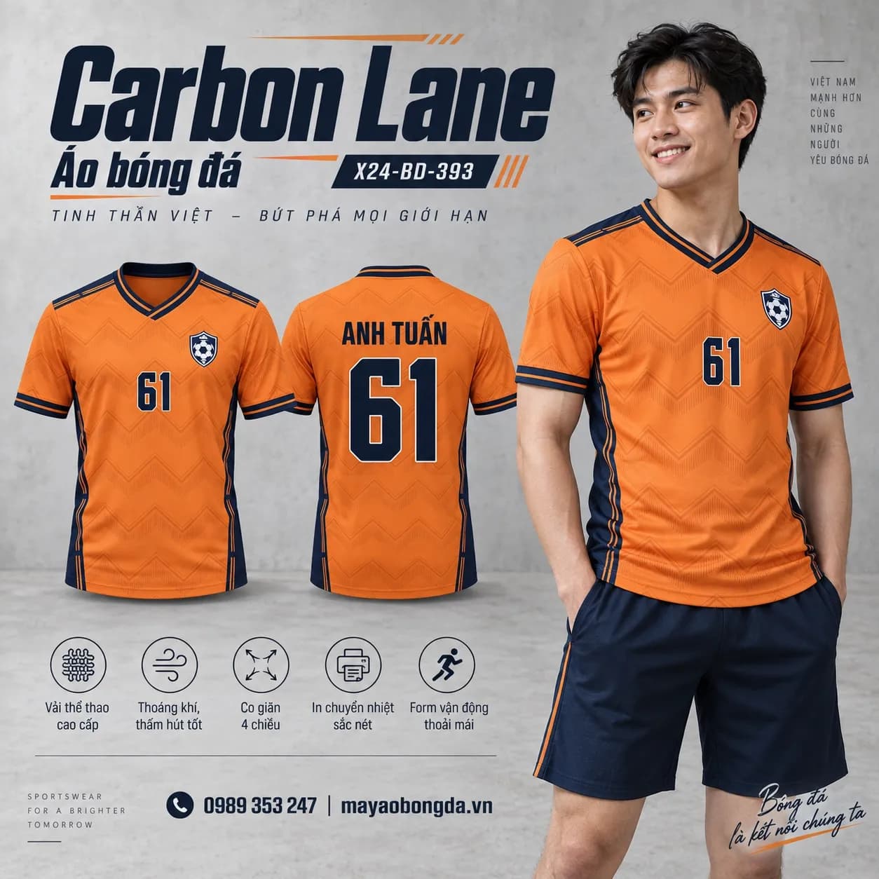 Áo bóng đá x24sport Carbon Lane