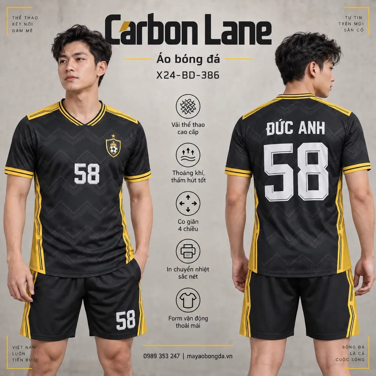 Áo bóng đá x24sport Carbon Lane