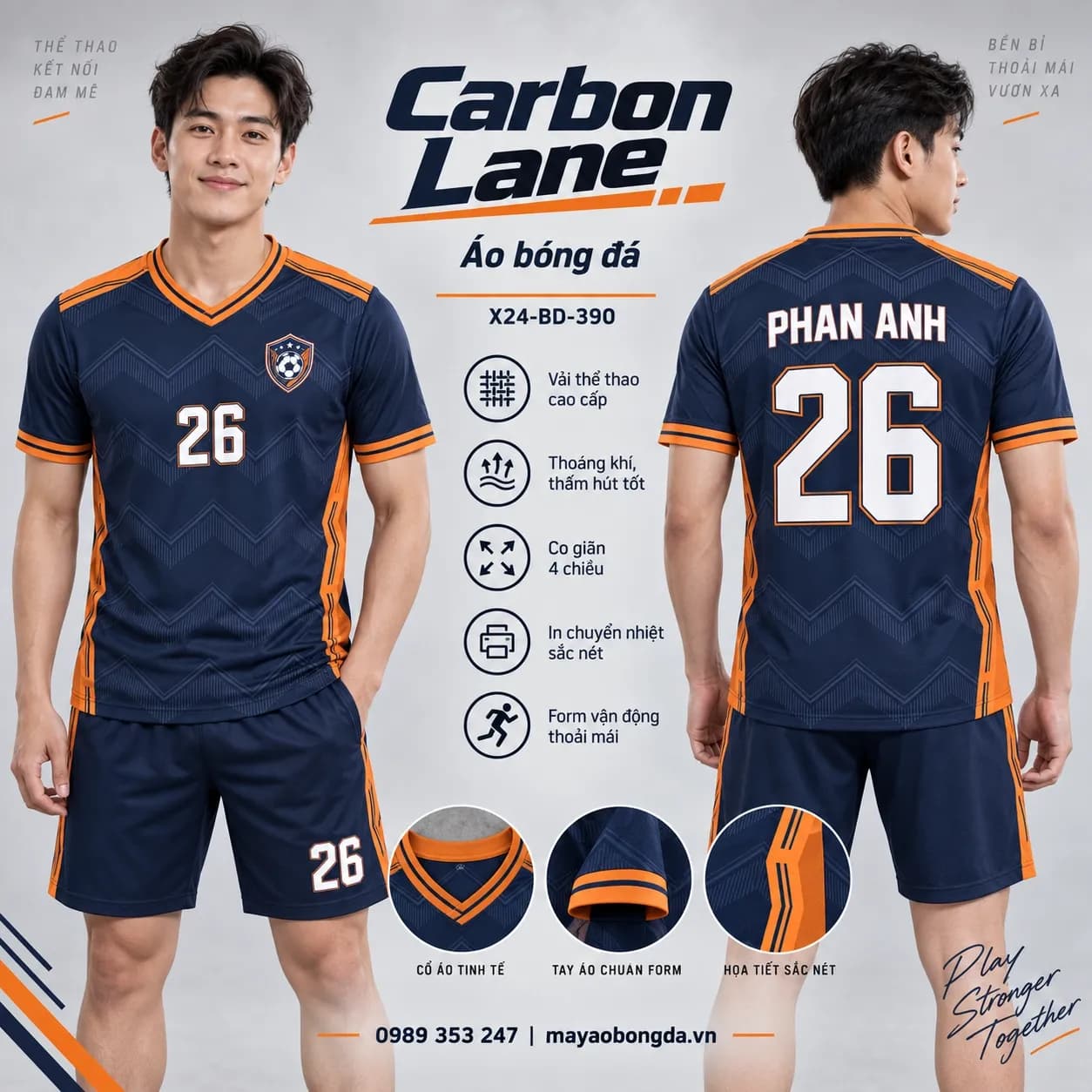 Áo bóng đá x24sport Carbon Lane