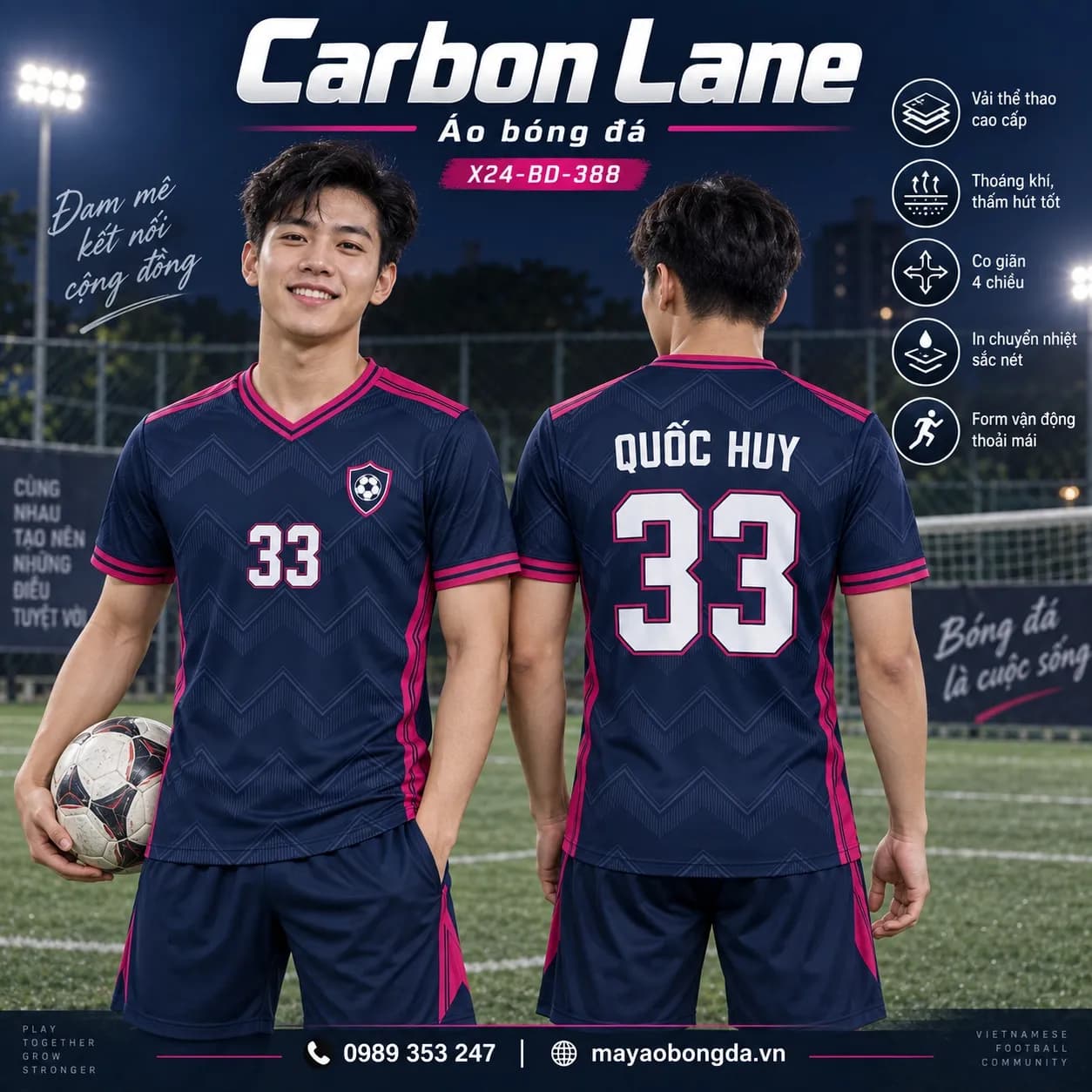 Áo bóng đá x24sport Carbon Lane