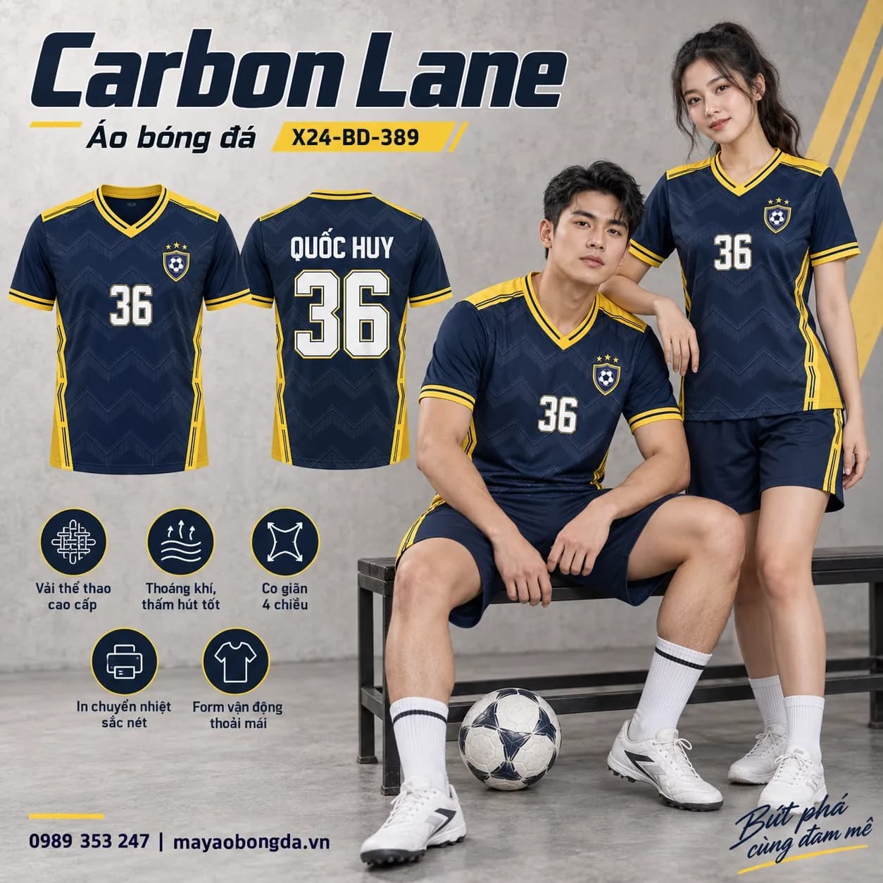 Áo bóng đá x24sport Carbon Lane