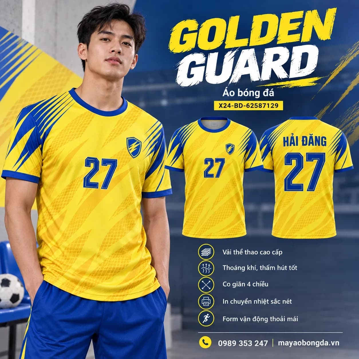 Áo bóng đá x24sport Golden Guard