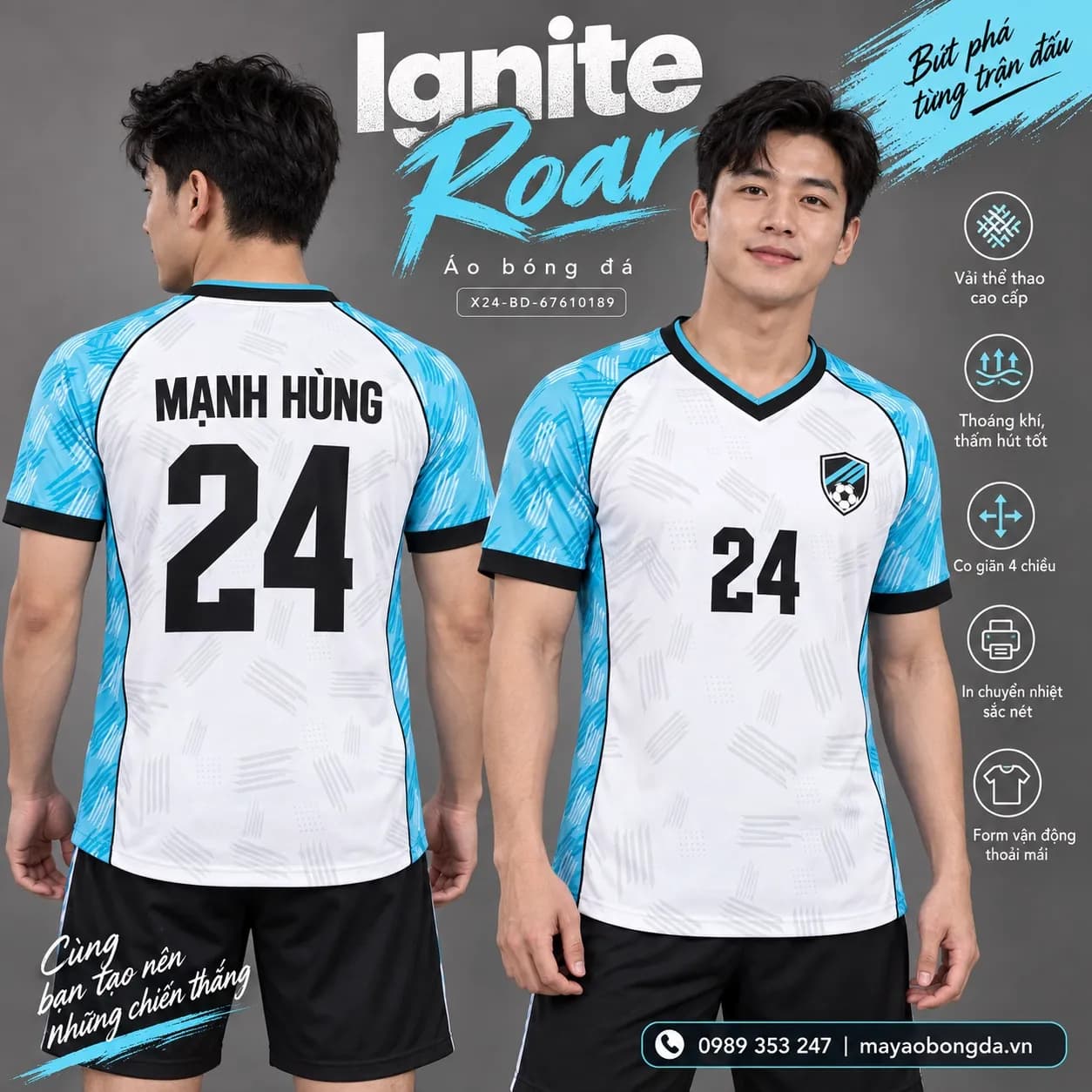 Áo bóng đá x24sport Ignite Roar