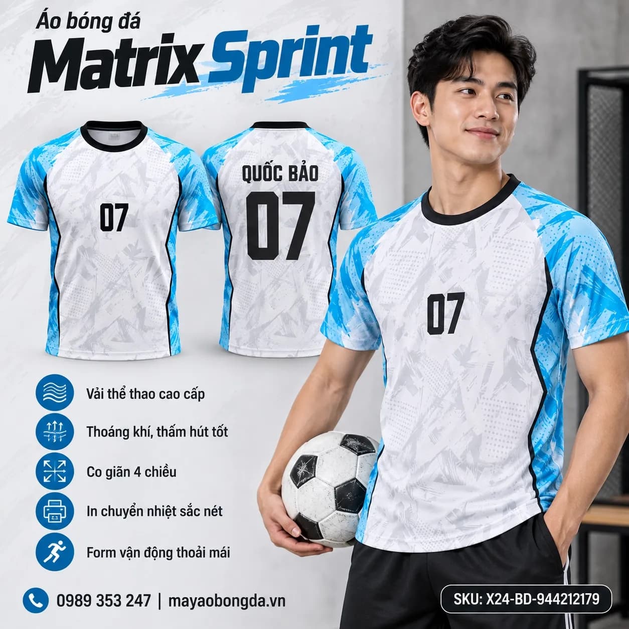 Áo bóng đá x24sport Matrix Sprint