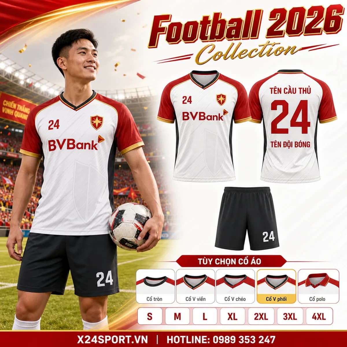 Áo bóng đá ngân hàng BVBank 2026 – Mã X24-MABD-BVB-001