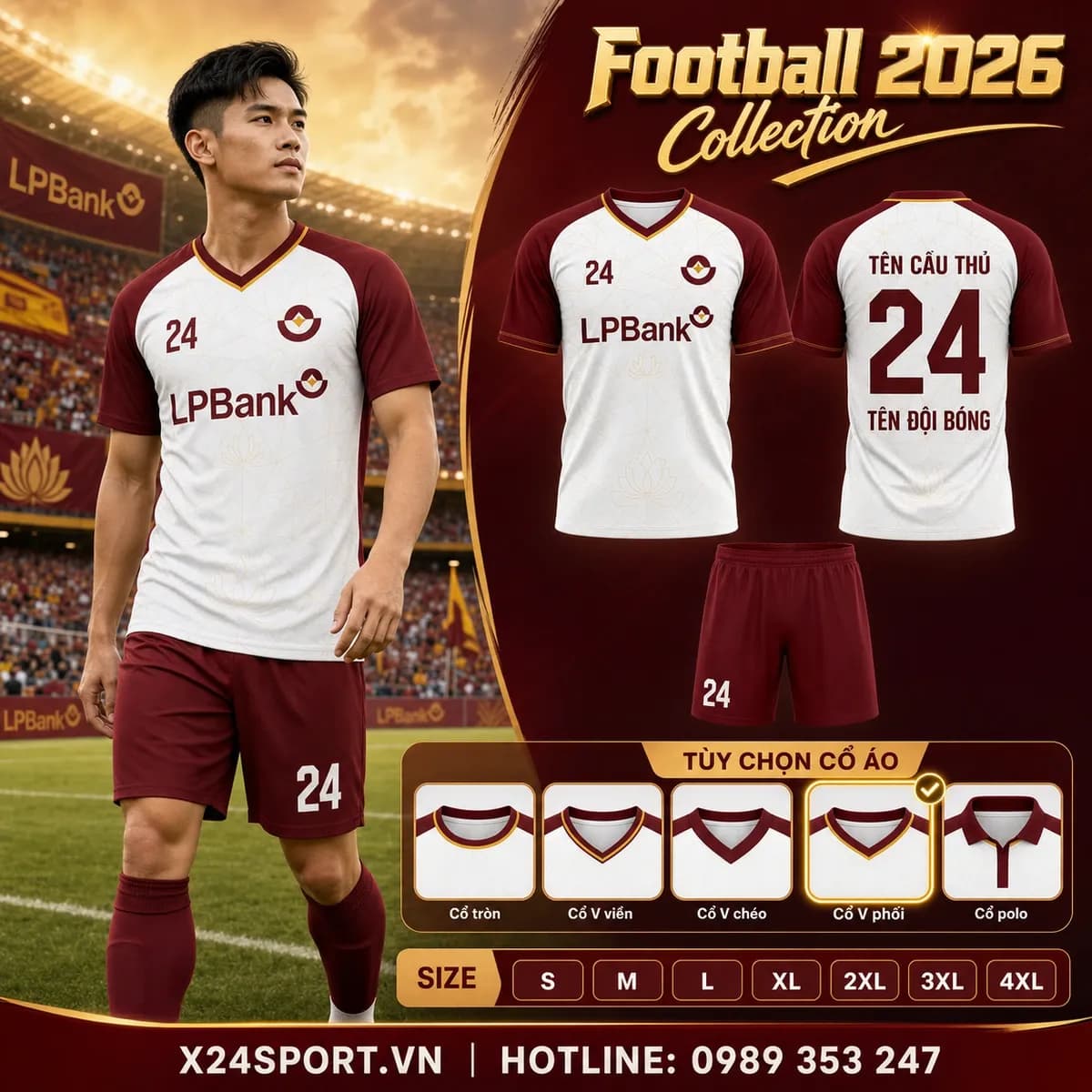 Áo bóng đá ngân hàng LPBank 2026 – Mã X24-MABD-LPB-001