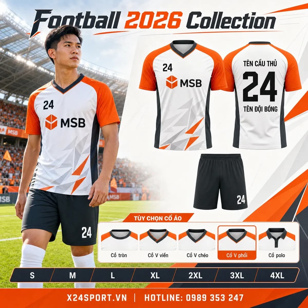 Áo bóng đá ngân hàng MSB 2026 – Mã X24-MABD-MSB-001