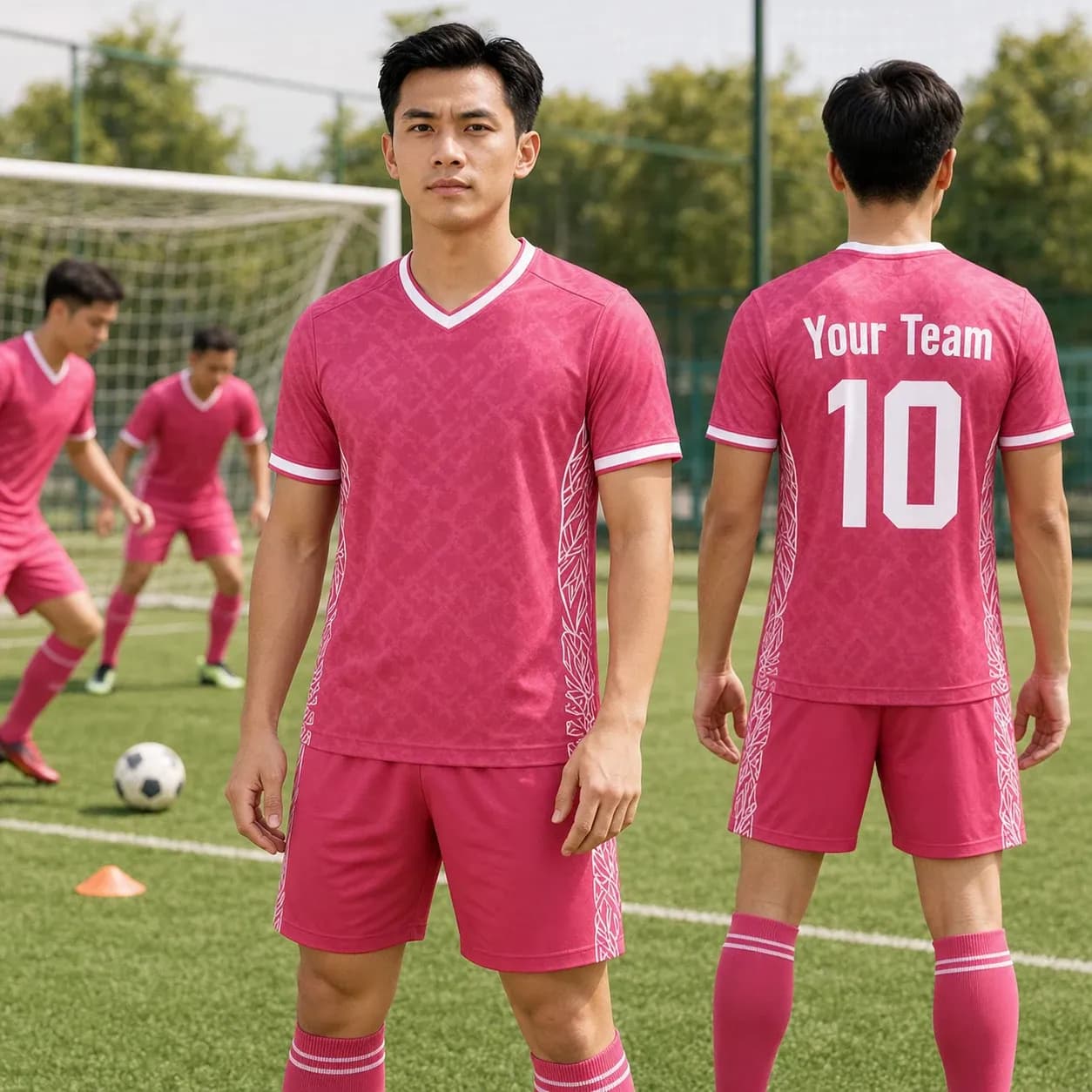 Áo bóng đá người lớn X24-BĐ-25 màu Hồng – Mã X24-BD-DBX-ADULT-016