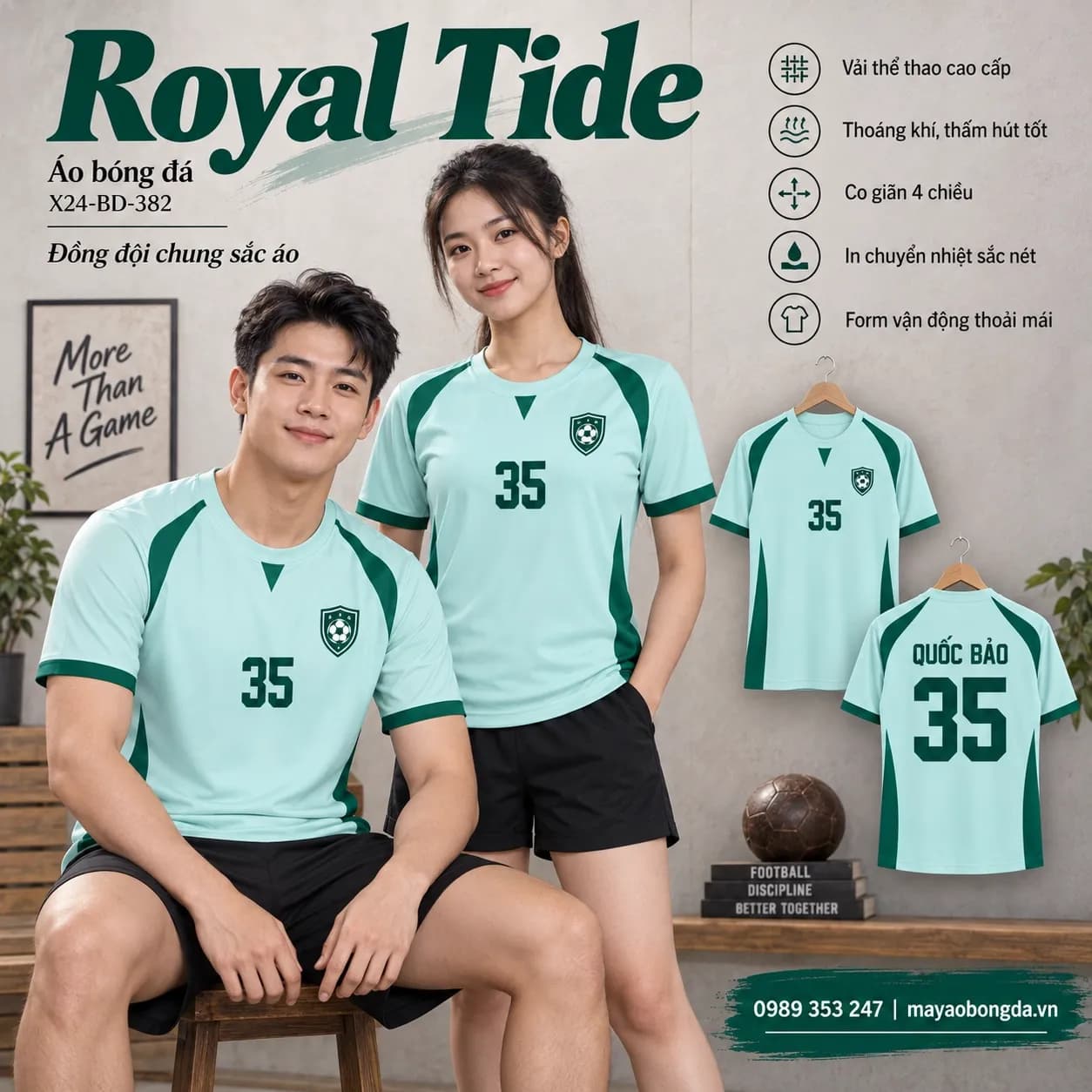 Áo bóng đá x24sport Royal Tide