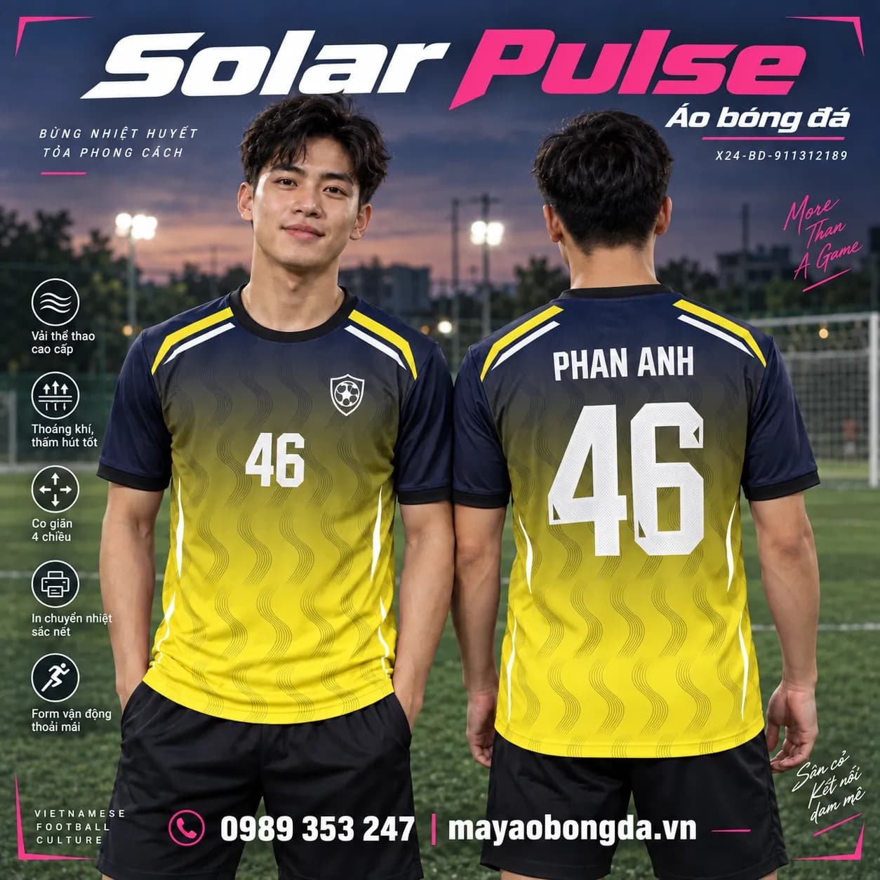Áo bóng đá x24sport Solar Pulse