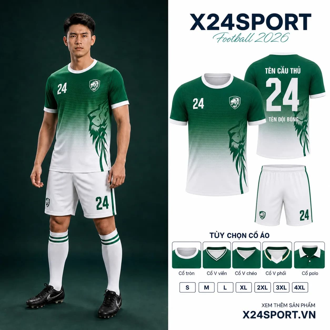 Áo bóng đá thiết kế 2026 mẫu 018 - đỏ cam chuyển vàng – Mã X24-MABD-2026-018
