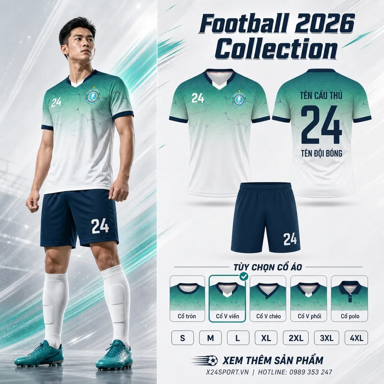 Áo bóng đá thiết kế 2026 mẫu 027 - đen phối đỏ – Mã X24-MABD-2026-027
